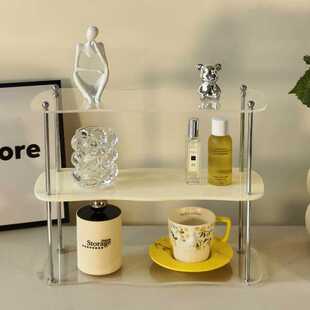 桌面置物架三层亚克力超窄置物架级感简约茶杯架台面网红杯架
