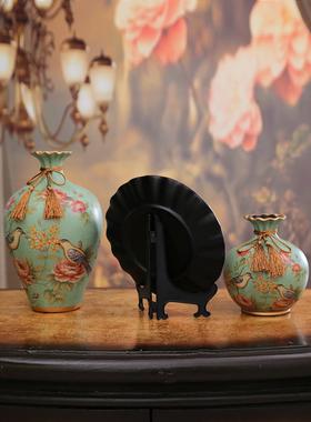 家居饰品创陶瓷花桌面瓶摆饰件欧54841449式客厅酒柜电视柜装意品