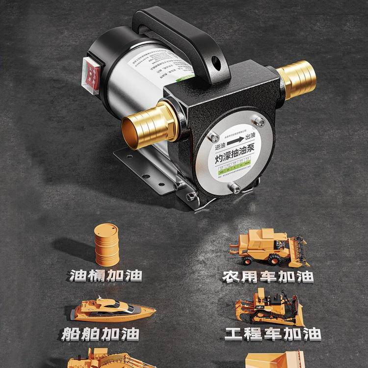 电动通抽油泵12v2v用22机0v柴油泵小型加4油机抽726油自吸泵吸油