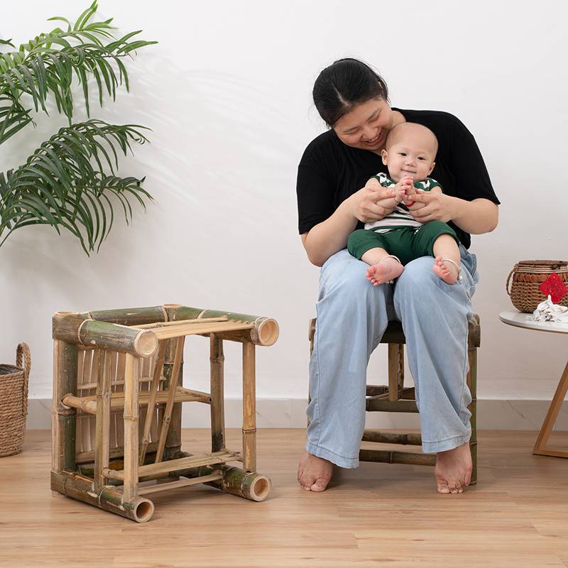 ?婴儿椅餐椅纯手工天然宝宝椅潮汕传统母子椅竹椅子婴儿吃