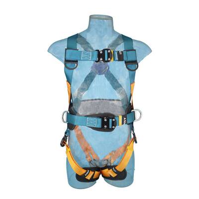 X1F安惠涤纶欧式安全带高空作业防坠落护腰护腿速插全身五点式安
