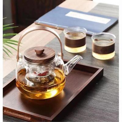 锤纹用烧耐高温玻璃茶壶家大容量煮茶器水壶煮ZIG茶梁壶提耐热简