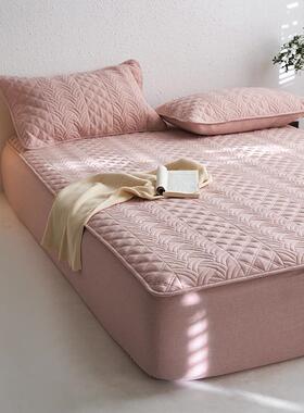 全棉色MGY织夹水洗棉大豆罩棉笠单件加厚全包床垫床席床梦思保护