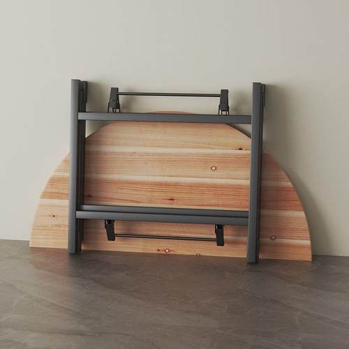 加厚饭大圆桌板折叠桌面家用实木人台面转盘1折0圆形对简易餐桌01