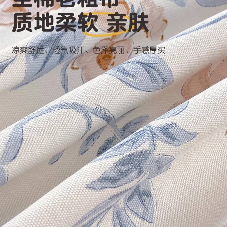 纯棉老粗布床单单件100单人被单枕套夏季宿舍三件套2