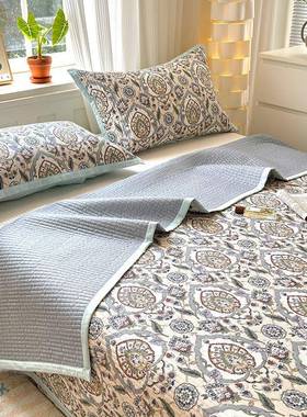 全棉件法式床盖款豆豆被四套夹秋双棉床盖JFW10070三件套单人冬可