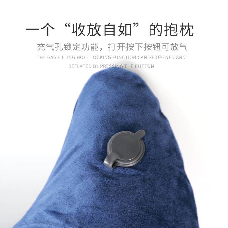 ∈型美发u抱F76SS78M枕皮质带拉链便办公室睡觉方抱枕月店亮型懒