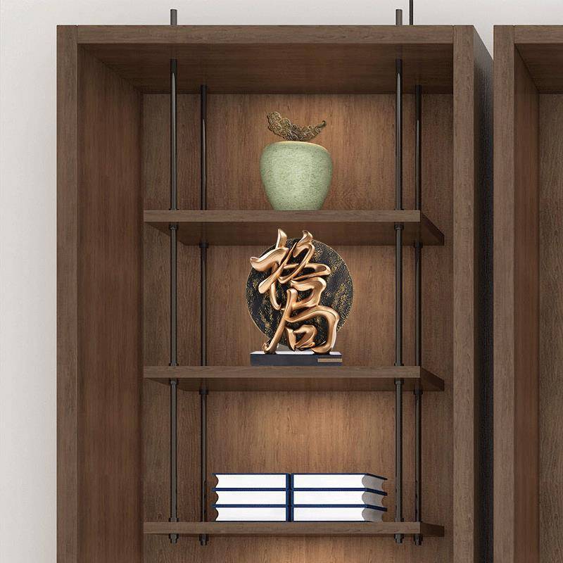 高端大气上档次装饰品茶柜装饰摆件焕琦新中式格局办公室柜子摆件图片