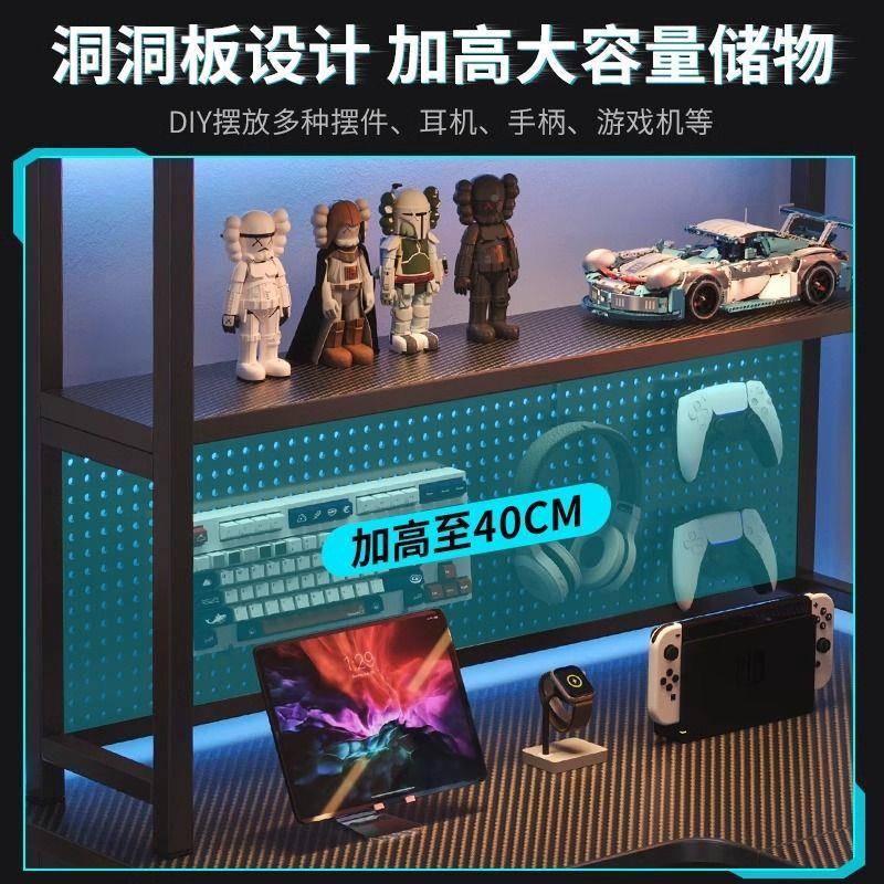 转电脑角桌电竞桌双人台式家用拐角式桌书架书一XPY体卧室L办公型