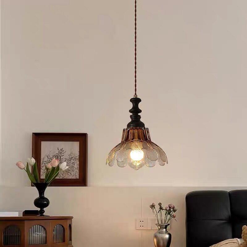 日式复古餐约厅厅吊灯116灯三头简胡桃木吧台饭餐桌中古诧寂风小