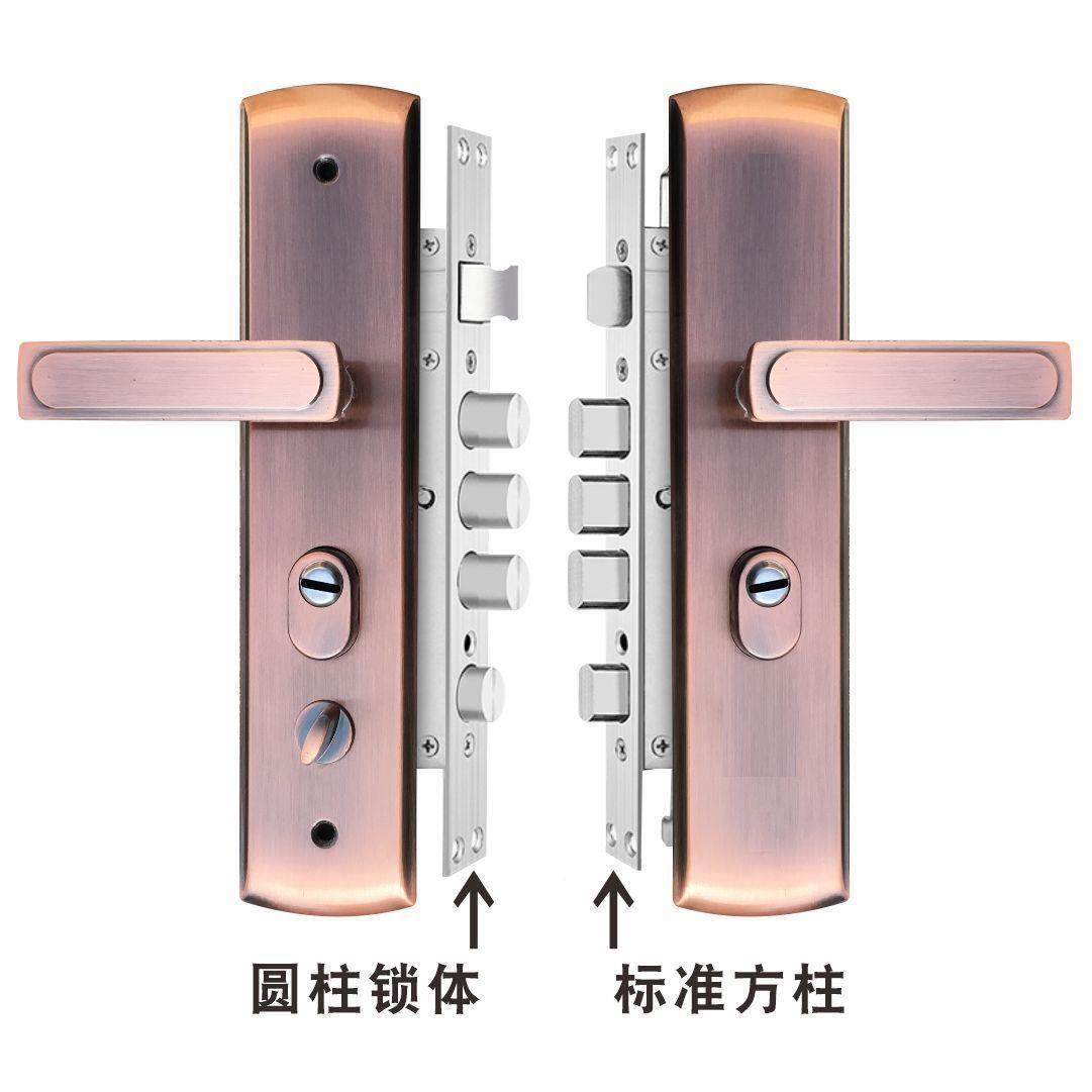 防盗门锁装家通用型不锈钢双默认项门开大锁具木门锁用整套套C级