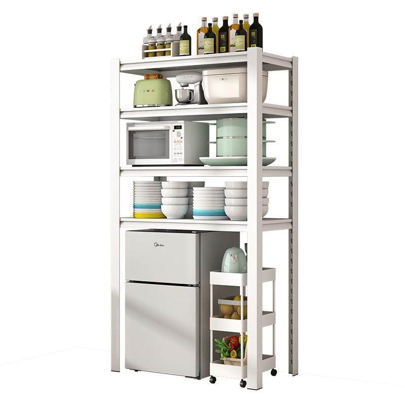 厨856364/7房落地置物架小型炉冰箱方架子家上用微柜波消毒洗碗机