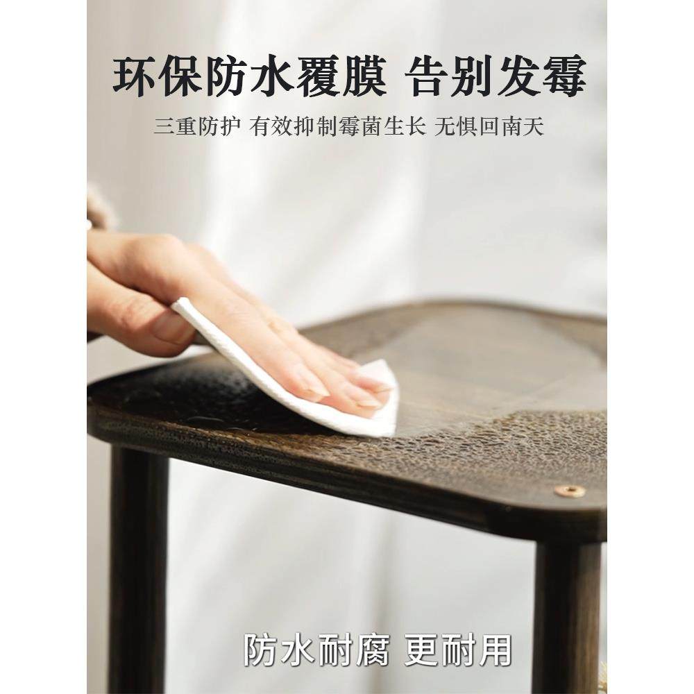 ?博古架实木感新中www-90式茶室氛围型布置摆件花置物架小展示架