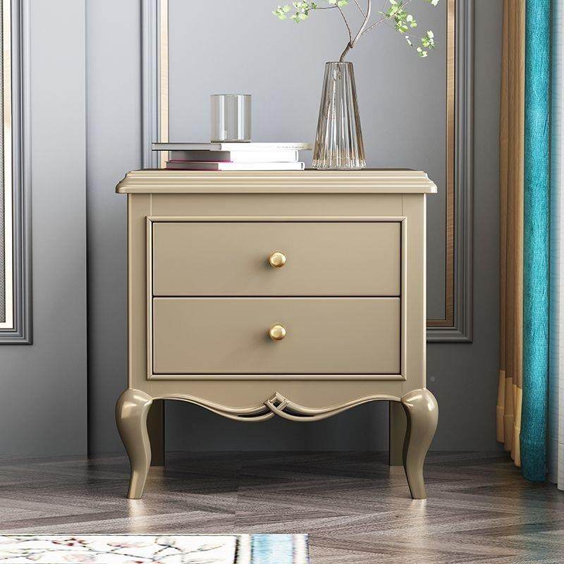 大美式床头柜烤漆法式KZT轻奢欧式柜极简床边实木尺现代简约寸储