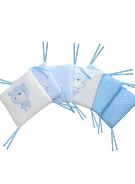 源爱童话 婴儿床品床上用品 儿童床床围床靠 蓝色BB熊