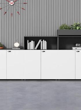 白色文件柜矮柜木质储物柜桌边柜打印机柜隔断柜资料收纳柜茶水柜