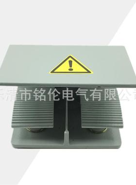 明德MiNDER脚踏开关MDB6-L12铝壳双联带灰色盖子银点