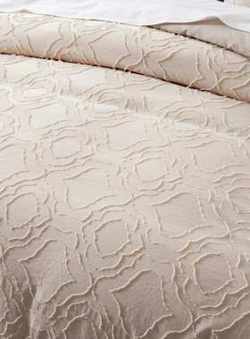 跨境亚马逊绒毛剪花菱形灰色几何被套家纺床上用品三件套外贸厂家