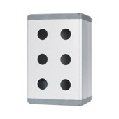 16MM金属按钮开关按钮盒22 25孔保护盒45 45铝合金防水防尘控制盒