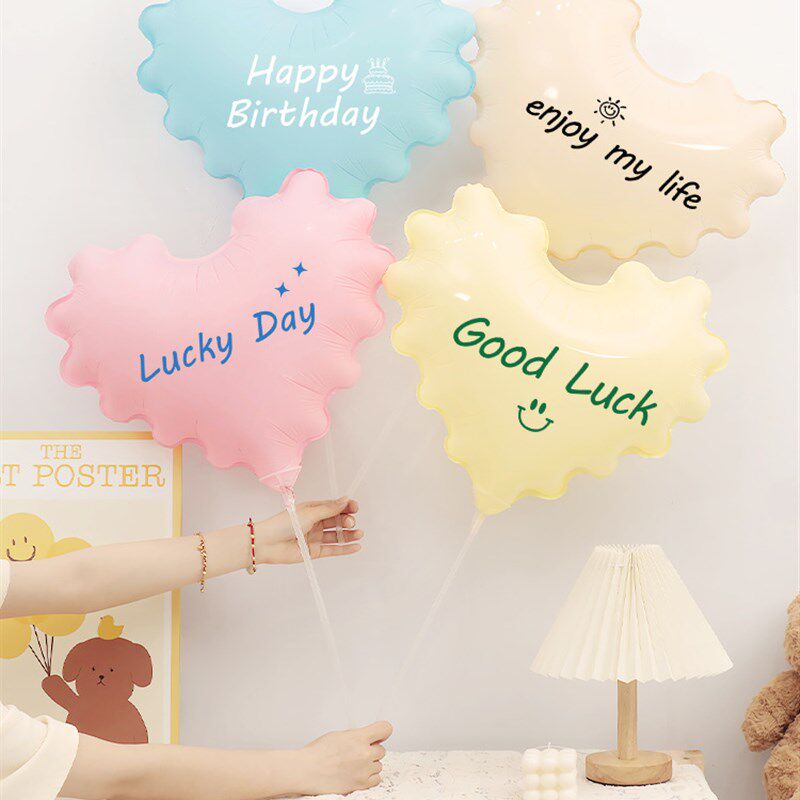 新款波浪爱心手持气球店铺活动装饰布置生日派对氛围感拍照道具