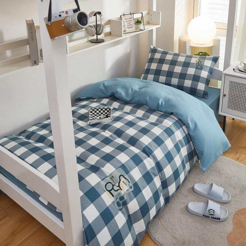 宿舍三件套单人床k学生寝室男大学上下铺床单被罩被套学校床上用