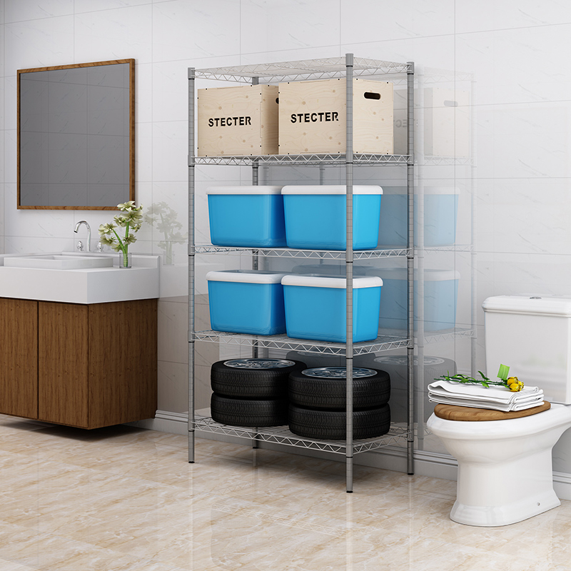 厨房置物架落地式多层微波炉烤箱家用不锈钢用品多功能放锅收纳架