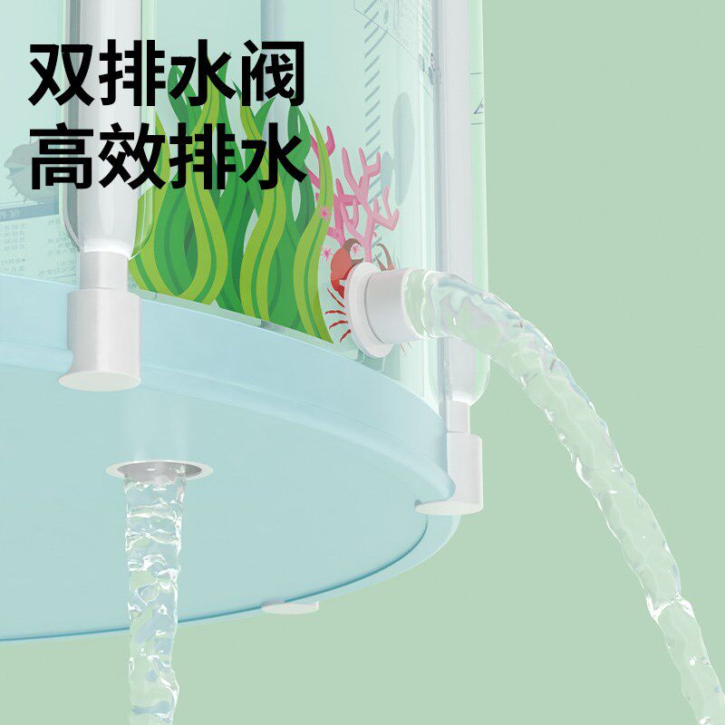 婴儿家用游泳桶折叠透明儿童小孩充气泳池新生宝宝大号洗澡泡澡桶