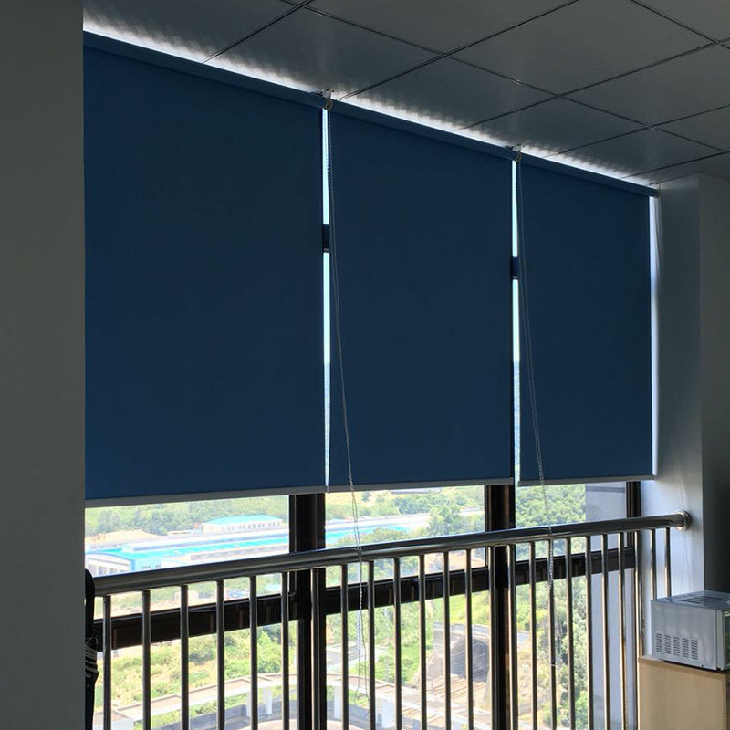 定制卷帘窗帘手拉升降成品遮光隔热防水安装厂房公司办公室遮阳帘