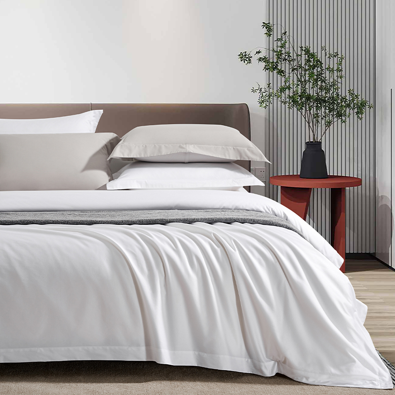 酒店被套纯色白色纯棉80支星级宾馆专用单独被单全棉民宿被罩单件