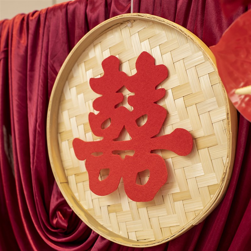 结婚布置婚房装饰套装婚礼装扮喜字新中式订婚宴门口迎宾牌指示牌