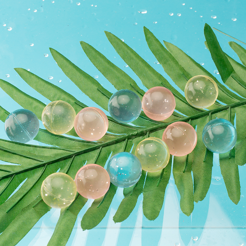 27号弹力球整件 扭蛋机儿童玩具浮水缤纷乐园发光实心混装弹跳球