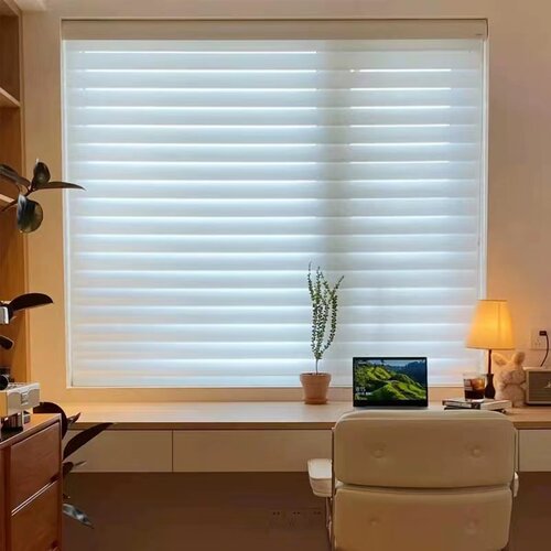 香格里拉卷帘遮光梦幻纱柔纱帘升降百叶帘书房Q饭厅小窗户成都定