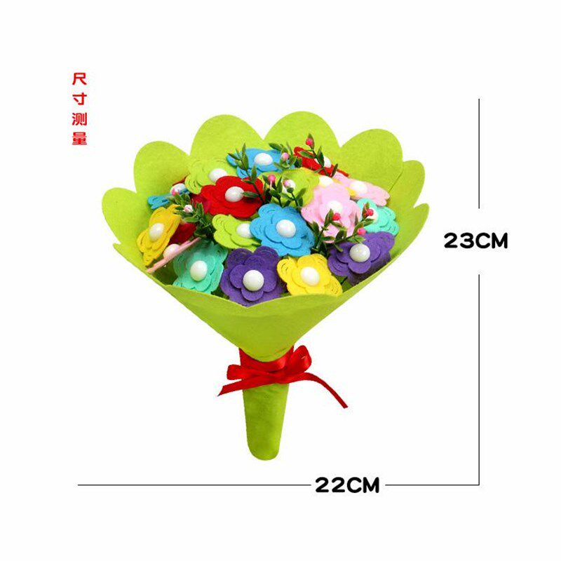 纽扣花束儿童f手工益智玩具幼儿园diy材料包教师节礼物手捧花