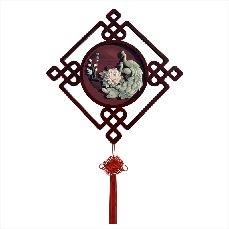 客厅装饰画沙发背景墙玉雕画新中式入户玄关走廊过道挂画浮雕画图片