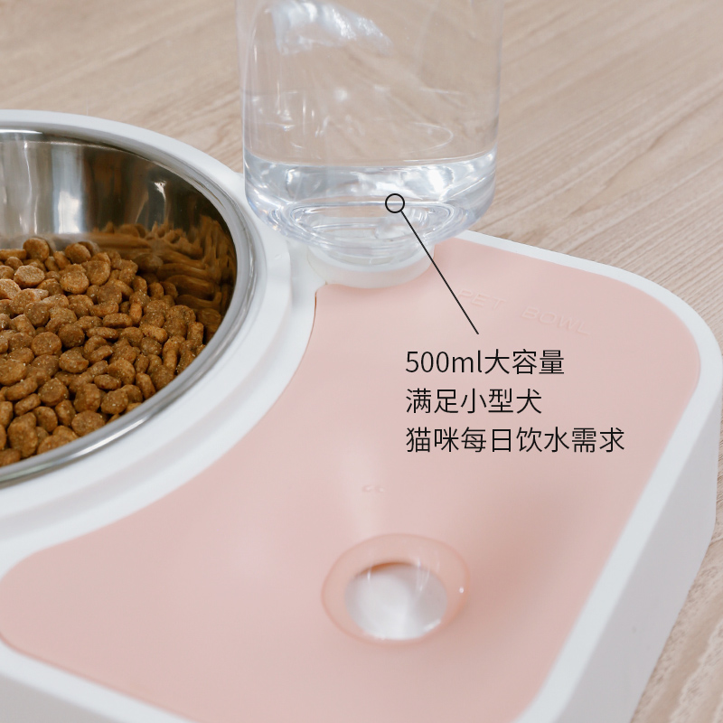 不湿嘴两用宠物h碗 狗碗猫碗双碗自动续水碗喝水猫食盆狗盆防打翻