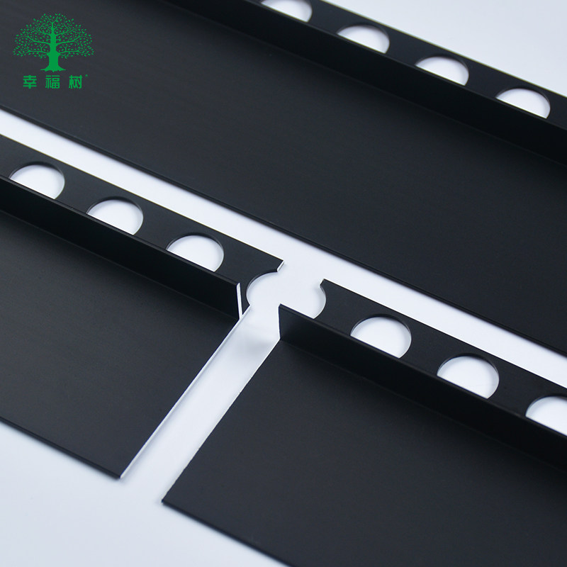 踢脚线铝合金金属嵌入式暗装地脚线超薄黑色隐形墙角工装木地板