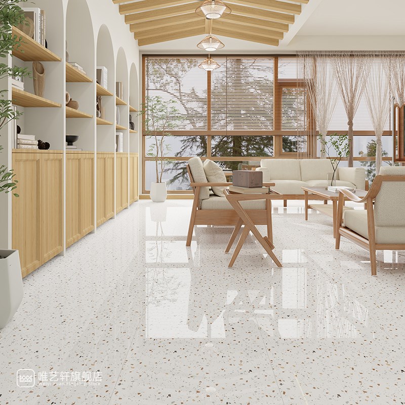 600x1200广东亮光水磨石瓷砖客厅卧室地砖防滑耐磨地板砖办公室砖