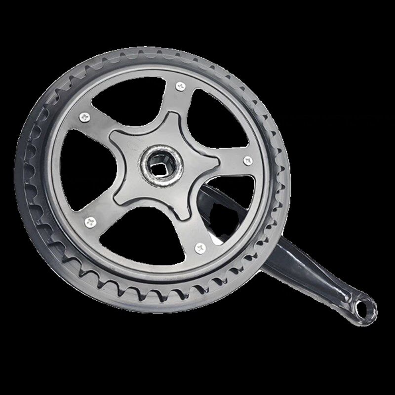 自行车单速牙盘32/36/40/46/48/52齿方孔链盘老式车折叠车齿轮盘