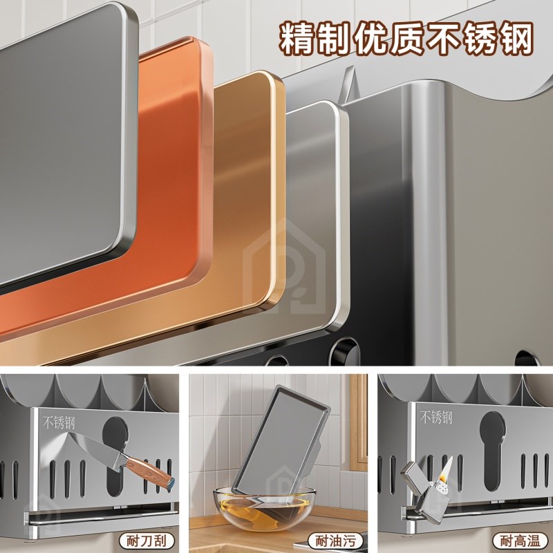 不锈钢筷子收纳盒刀架一体式收纳厨房置物架壁挂式勺子桶筷笼架