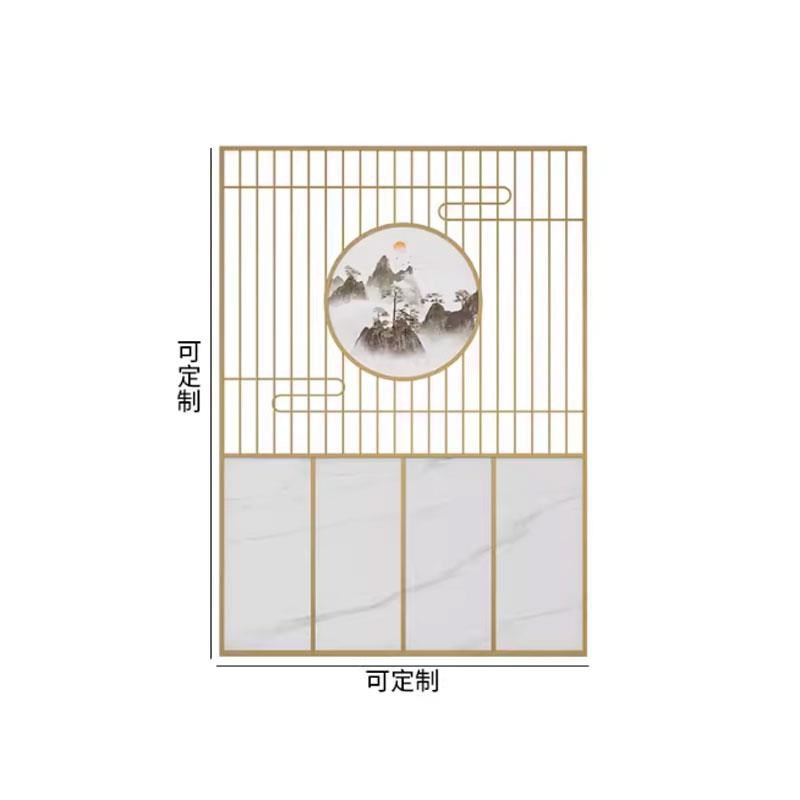 餐厅火锅店装饰包间新中式饭店卡座隔断屏风铁艺现代简易格栅围栏