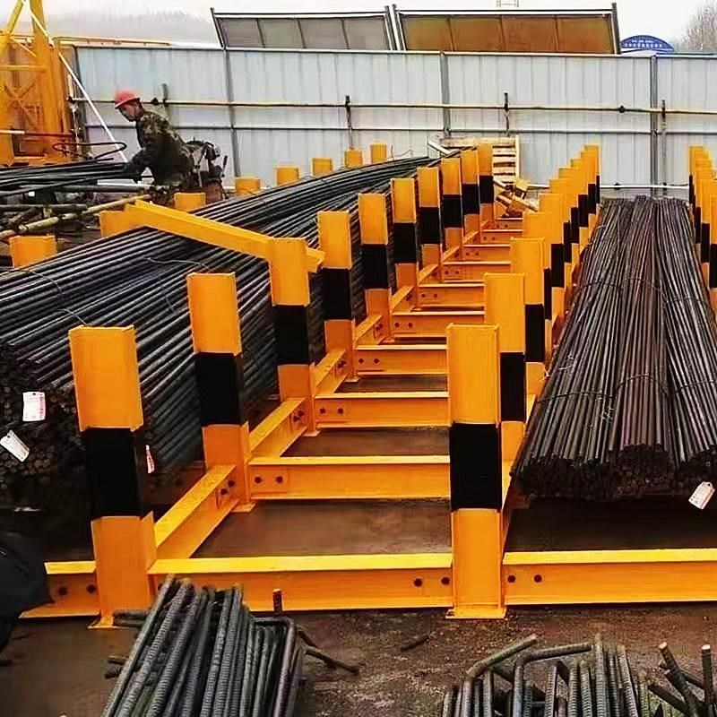 建筑工地钢筋堆放架 标准化原材料钢钢筋摆放平台16号工字钢支架