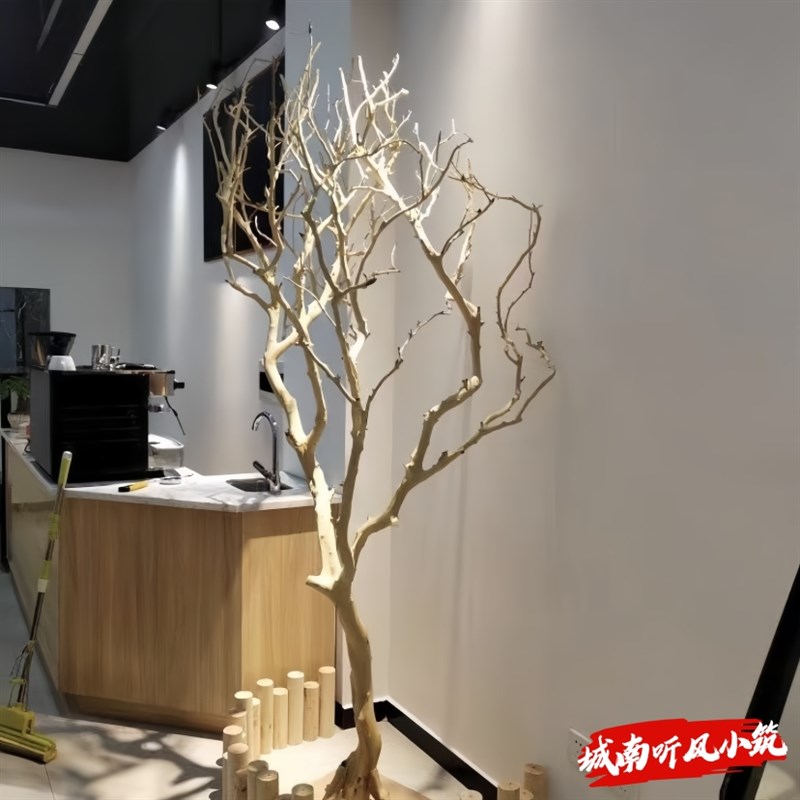 去皮干树枝造景干枝树干许愿树枯树室内造型树枝干原木树枝装饰树