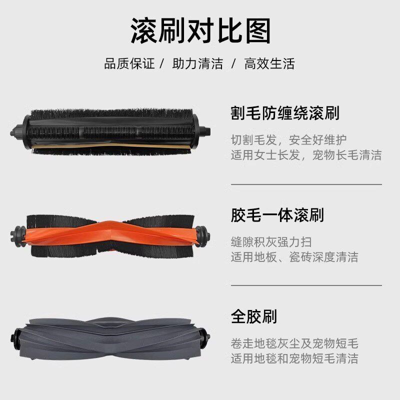 适配追觅配件X40 X40Pro主刷滚刷边刷滤网抹布拖布集尘袋清洁液