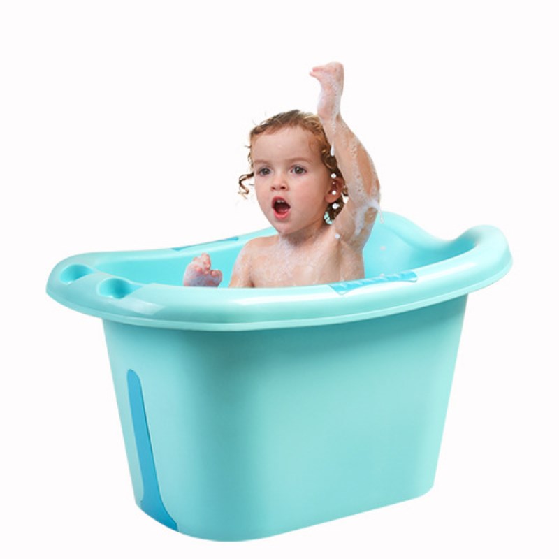 儿童浴桶小孩泡澡桶加大号宝宝浴盆洗澡桶带凳子可拆卸浴凳洗澡盆