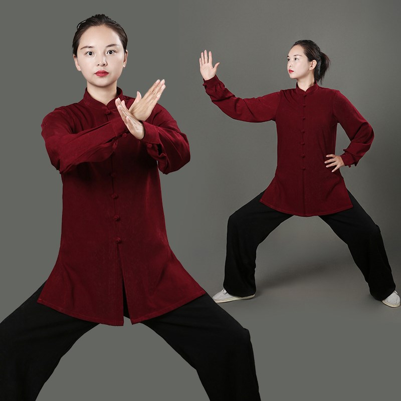 秋冬季太极服男女冰花绒加厚保暖太极拳服装八段锦武术服装表演服