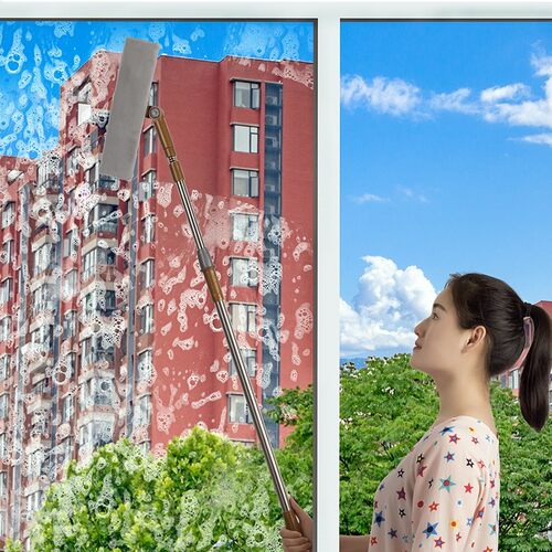 擦玻璃神器家用高楼擦窗器伸缩杆双面擦玻璃刮玻璃清洁工具
