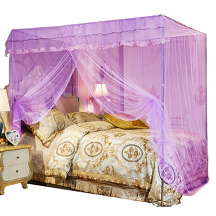 蚊帐2021年新款 加密家用单开门双人单人1.2m1.5米床1.8m床纹帐2.0