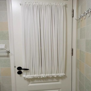 透光不透人玻璃门帘绷纱免打孔内开窗绷纱帘隔断帘魔术贴法式窗帘