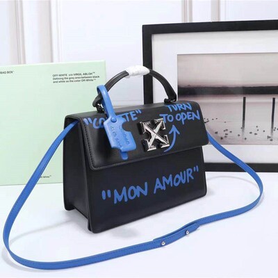 OFF WHITE 21S 箭头jitney2.8新款吉特尼 皮手柄斜跨单肩手提OW
