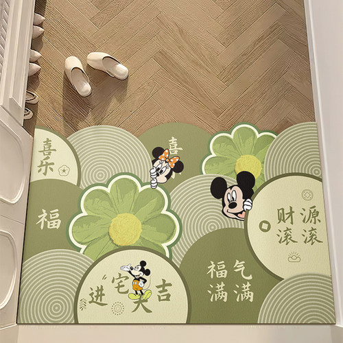 入户皮革地垫新年喜庆脚垫防水防B油免洗PVC皮革材质防滑玄关地毯